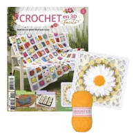 Le N°5 : Le fascicule + 1 pelote pour crocheter un carré