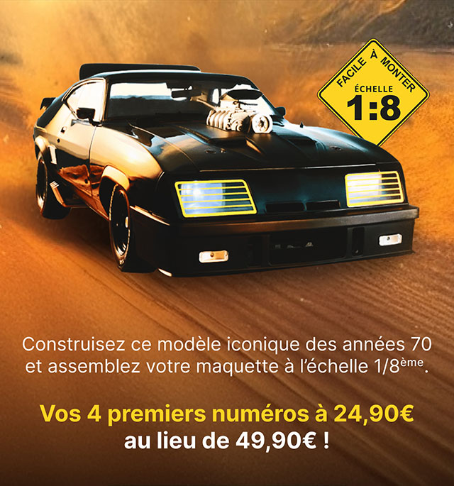 Construisez ce modèle iconique des années 70 et assemblez votre maquette à l’échelle 1/8ème.
