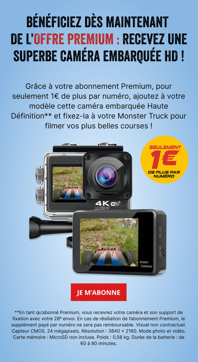 Bénéficiez dès maintenant de l’offre premium : recevez une superbe caméra embarquée HD !